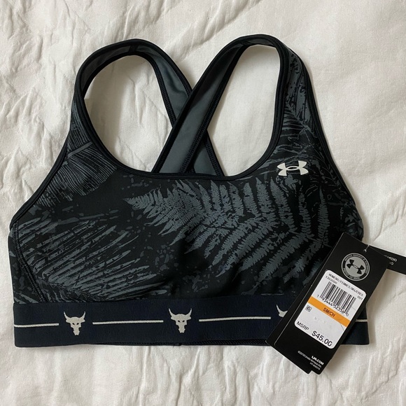 Under Armour WomensCrossback Printed Sports Bras - Picture 2 of 4